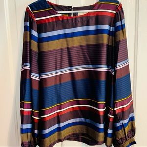 Long sleeve striped blouse from LOFT, Medium